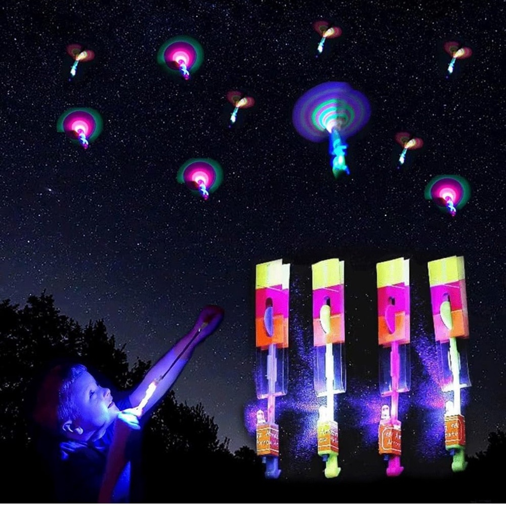 Colorful LED Flying Toys 6pc